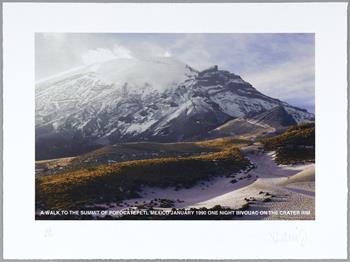 Hamish Fulton - A Walk to the Summit of Popocatepetl Mexico One Night Bivouac on the Crater Rim (1990)