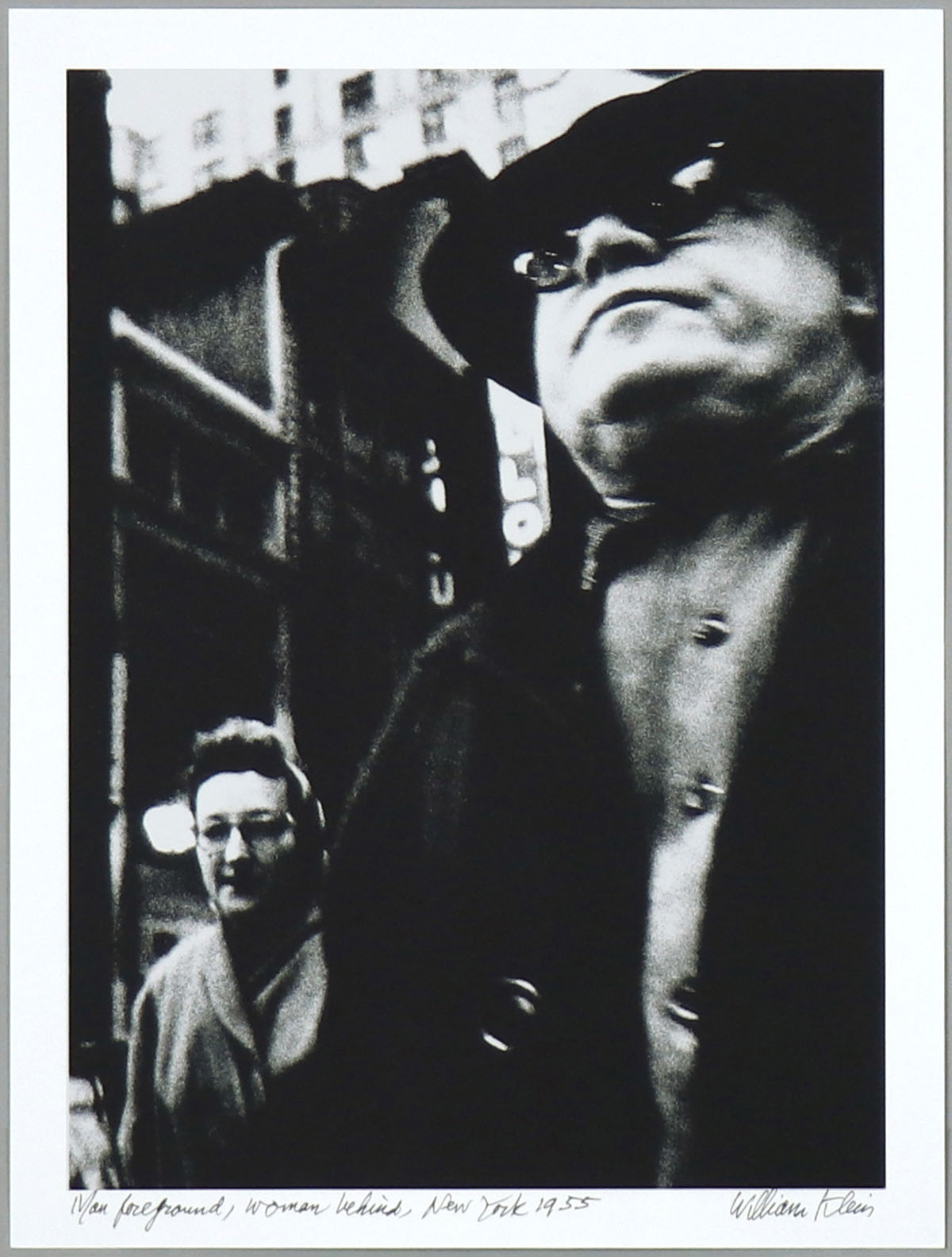 William Klein - Man Foreground, Woman Behind (1955)