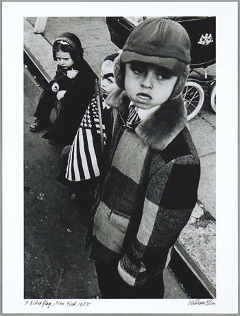 William Klein - Three Kids and Flag (1955)