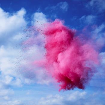 Rob and Nick Carter - Paint Pigment Photograph, Transparent Quinacridone Red Blue