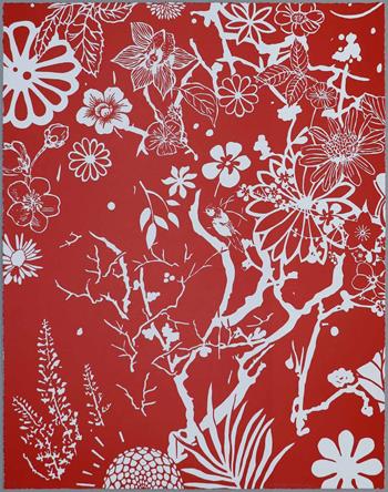 Dan Baldwin - Imaginary Paradise (Artist Proof, Red-White)